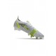 Nike Mercurial Vapor 14 Elite SG Pro White Black Metallic Silver Volt Soccer Cleats