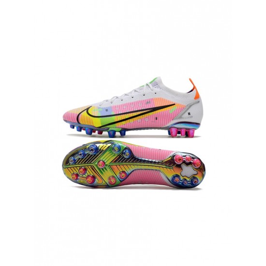 Nike Mercurial Vapor Dragonfly Xiv Elite AG Pro White Metallic Silver Dark Raisin Soccer Cleats