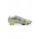 Nike Mercurial Vapor Xiv Elite AG Pro White Black Metallic Silver Volt Soccer Cleats