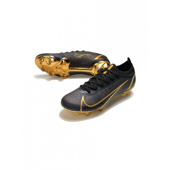 Nike Mercurial Vapor Xiv Elite FG Black Gold Soccer Cleats