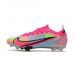 Nike Mercurial Vapor Xiv Elite FG White Black Pink Mulitcolor Soccer Cleats