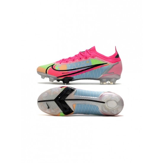 Nike Mercurial Vapor Xiv Elite FG White Black Pink Mulitcolor Soccer Cleats