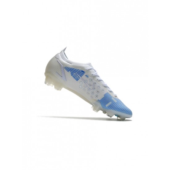 Nike Mercurial Vapor Xiv Elite FG White Blue Soccer Cleats