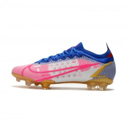 Nike Mercurial Vapor Xiv Elite FG White Pink Blue Gold Soccer Cleats