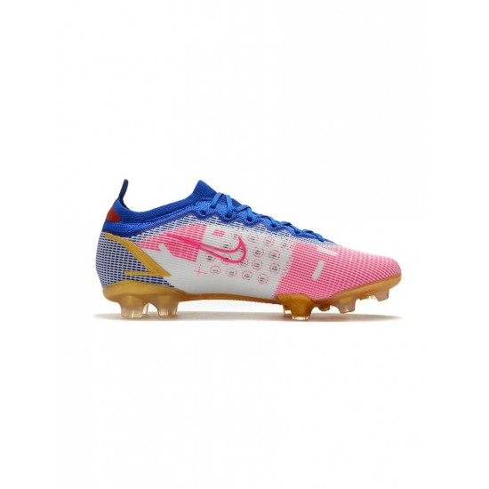 Nike Mercurial Vapor Xiv Elite FG White Pink Blue Gold Soccer Cleats