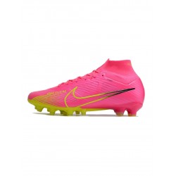 Nike Air Zoom Mercurial Superfly 9 Elite AG Pro Luminous Pink Blast Volt Gridiron Soccer Cleats