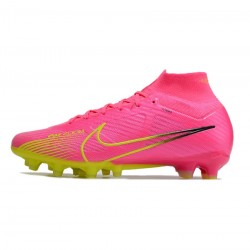 Nike Air Zoom Mercurial Superfly 9 Elite AG Pro Luminous Pink Blast Volt Gridiron Soccer Cleats