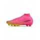 Nike Air Zoom Mercurial Superfly 9 Elite AG Pro Luminous Pink Blast Volt Gridiron Soccer Cleats