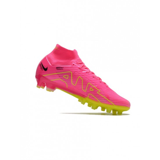 Nike Air Zoom Mercurial Superfly 9 Elite AG Pro Luminous Pink Blast Volt Gridiron Soccer Cleats