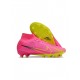 Nike Air Zoom Mercurial Superfly 9 Elite AG Pro Luminous Pink Blast Volt Gridiron Soccer Cleats