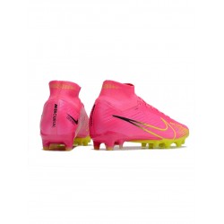 Nike Air Zoom Mercurial Superfly 9 Elite AG Pro Luminous Pink Blast Volt Gridiron Soccer Cleats