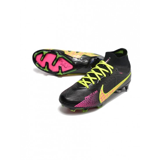 Nike Air Zoom Mercurial Superfly 9 Elite FG Black Volt Pink Soccer Cleats