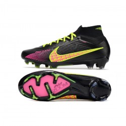 Nike Air Zoom Mercurial Superfly 9 Elite FG Black Volt Pink Soccer Cleats