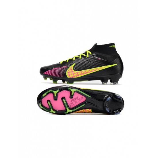 Nike Air Zoom Mercurial Superfly 9 Elite FG Black Volt Pink Soccer Cleats