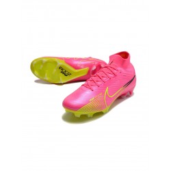 Nike Air Zoom Mercurial Superfly 9 Elite FG Luminous Pink Blast Volt Gridiron Soccer Cleats