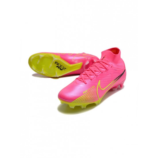 Nike Air Zoom Mercurial Superfly 9 Elite FG Luminous Pink Blast Volt Gridiron Soccer Cleats