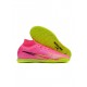 Nike Air Zoom Mercurial Superfly 9 Elite IC Pink Blast Volt Gridiron Soccer Cleats