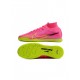 Nike Air Zoom Mercurial Superfly 9 Elite IC Pink Blast Volt Gridiron Soccer Cleats