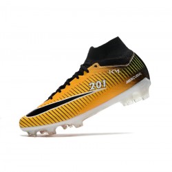 Nike Air Zoom Mercurial Superfly 9 Elite Km 201 FG Yellow Black White Orange Soccer Cleats