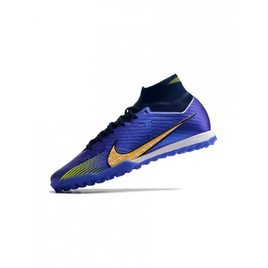 Nike Air Zoom Mercurial Superfly 9 Elite TF Blue Gold Black Soccer Cleats