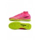 Nike Air Zoom Mercurial Superfly 9 Elite TF Pink Blast Volt Gridiron Soccer Cleats