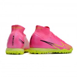 Nike Air Zoom Mercurial Superfly 9 Elite TF Pink Blast Volt Gridiron Soccer Cleats