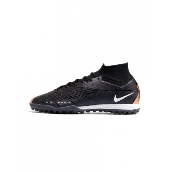 Nike Air Zoom Mercurial Superfly 9 Elite TF Retro Black Copper Metallic White Soccer Cleats