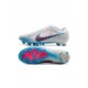 Nike Air Zoom Mercurial Vapor 15 Elite AG Pro Blast White Blue Pink Soccer Cleats