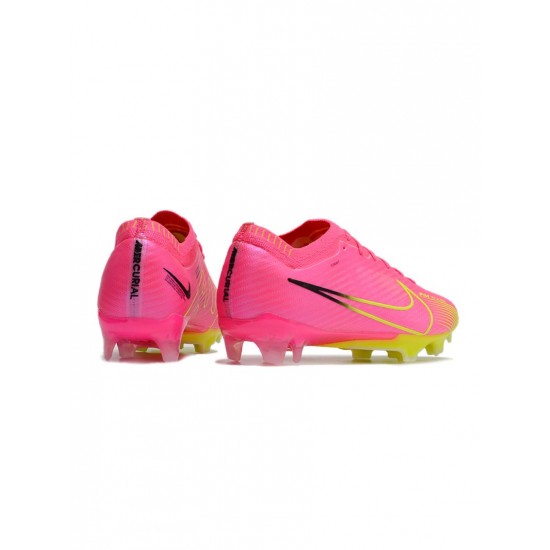 Nike Air Zoom Mercurial Vapor 15 Elite FG Luminous Pink Blast Volt Gridiron Soccer Cleats