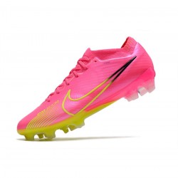 Nike Air Zoom Mercurial Vapor 15 Elite FG Luminous Pink Blast Volt Gridiron Soccer Cleats