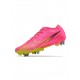 Nike Air Zoom Mercurial Vapor 15 Elite SG Pro Luminous Pink Blast Volt Gridiron Soccer Cleats