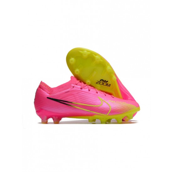 Nike Air Zoom Mercurial Vapor Xv Elite AG Pro Luminous Pink Blast Volt Gridiron Soccer Cleats