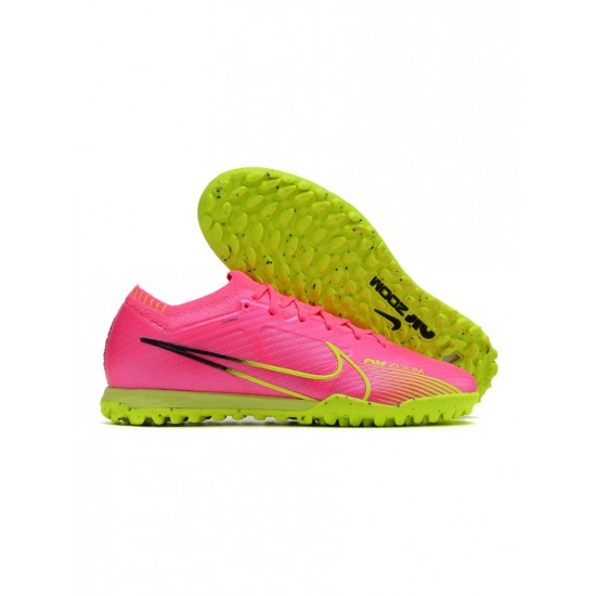 Nike Air Zoom Mercurial Vapor Xv Elite TF Luminous Pink Blast Volt Gridiron Soccer Cleats