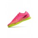 Nike Air Zoom Mercurial Vapor Xv Elite TF Luminous Pink Blast Volt Gridiron Soccer Cleats