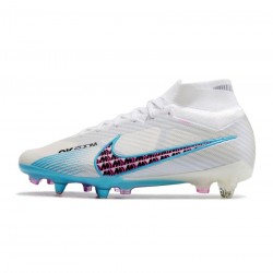 Nike Mercurial Superfly 9 Elite SG Pro White Baltic Blue Pink Blastindigo Haze Soccer Cleats