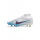 Nike Mercurial Superfly 9 Elite SG Pro White Baltic Blue Pink Blastindigo Haze Soccer Cleats