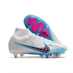 Nike Mercurial Superfly 9 Elite SG Pro White Baltic Blue Pink Blastindigo Haze Soccer Cleats