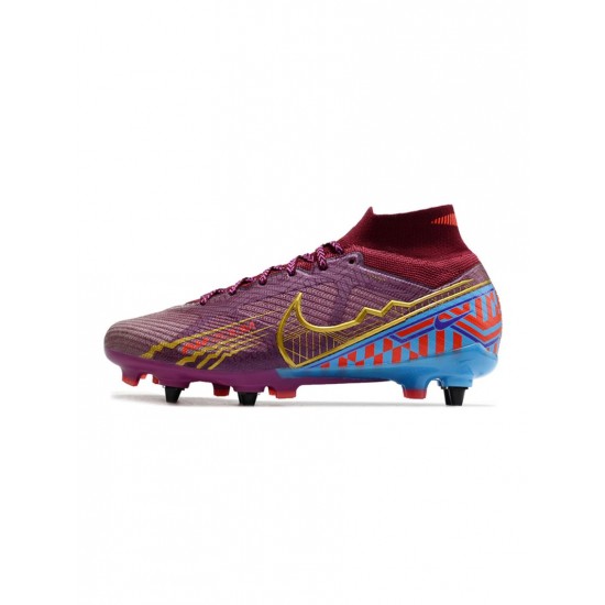 Nike Mercurial Superfly Elite 9 Km Edition SG Dark Beetroot Metallic Vivid Gold Soccer Cleats