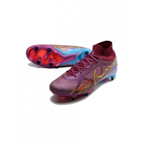 Nike Mercurial Superfly Elite 9 Km Edition SG Dark Beetroot Metallic Vivid Gold Soccer Cleats