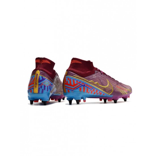 Nike Mercurial Superfly Elite 9 Km Edition SG Dark Beetroot Metallic Vivid Gold Soccer Cleats