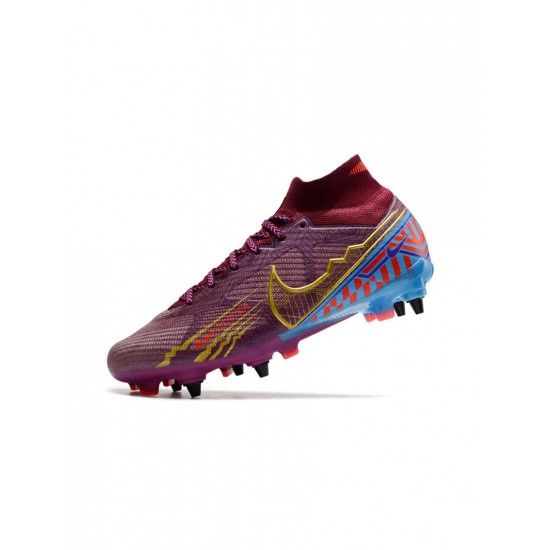 Nike Mercurial Superfly Elite 9 Km Edition SG Dark Beetroot Metallic Vivid Gold Soccer Cleats