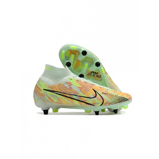 Nike Mercurial Superfly Elite 9 SG Barely Green Blackened Blue Total Orange Soccer Cleats