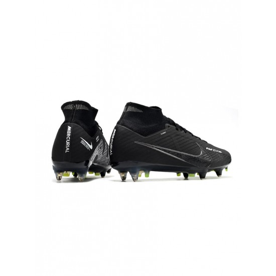 Nike Mercurial Superfly Elite 9 SG Pro Black Dark Smoke Grey Summit White Volt Soccer Cleats