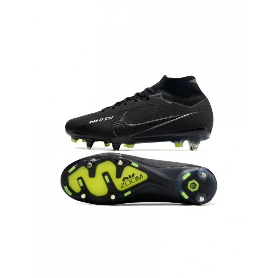 Nike Mercurial Superfly Elite 9 SG Pro Black Dark Smoke Grey Summit White Volt Soccer Cleats