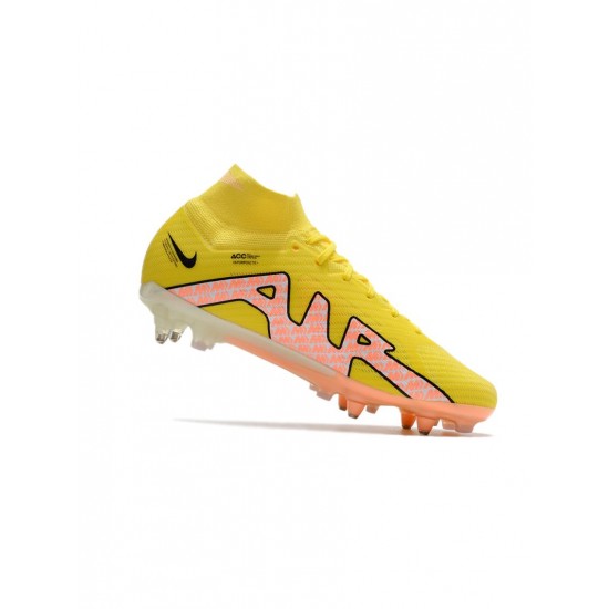 Nike Mercurial Superfly Elite 9 SG Pro Yellow Strike Sunset Glow Barely Grape Soccer Cleats