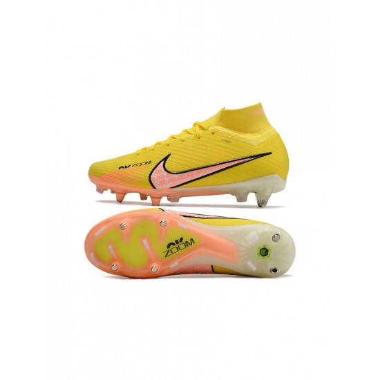 Nike Mercurial Superfly Elite 9 SG Pro Yellow Strike Sunset Glow Barely Grape Soccer Cleats
