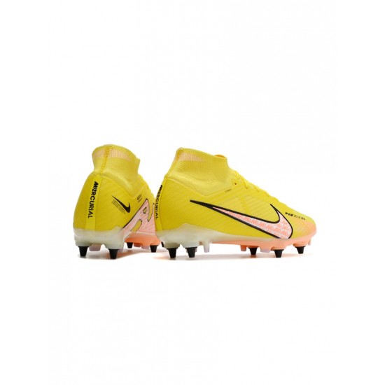 Nike Mercurial Superfly Elite 9 SG Yellow Strike Sunset Glow Barely Grape Soccer Cleats