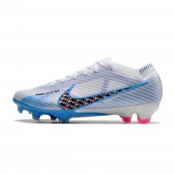 Nike Mercurial Vapor 15 Elite FG White Light Blue Laser Pink Soccer Cleats