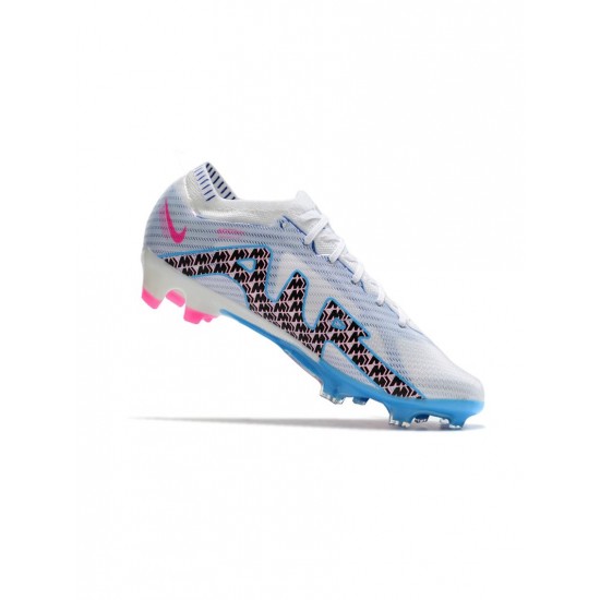 Nike Mercurial Vapor 15 Elite FG White Light Blue Laser Pink Soccer Cleats