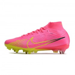 Nike Zoom Mercurial Superfly 9 Elite SG Anti Clog Pink Blast Volt Gridiron Soccer Cleats